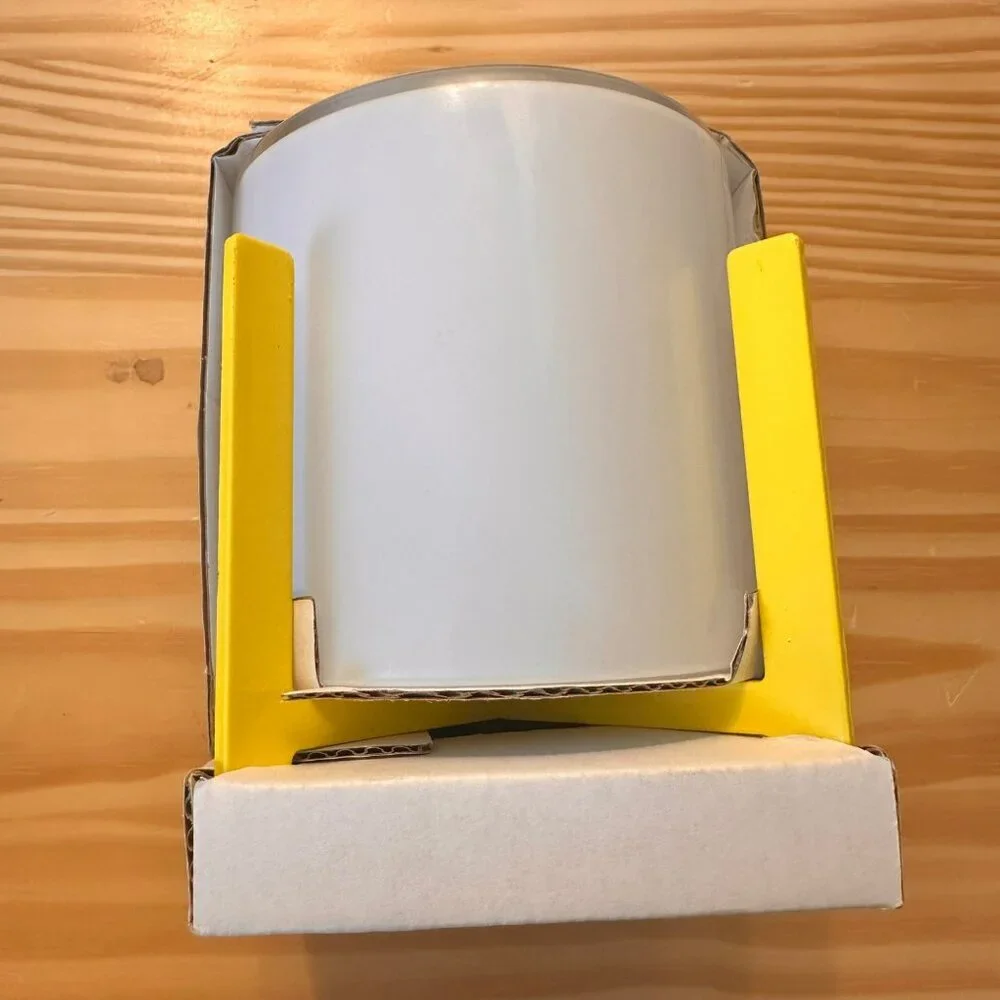Ikea Köpglad Tea Light Candle Holder Lantern White‎ Glass with Yellow Base 4